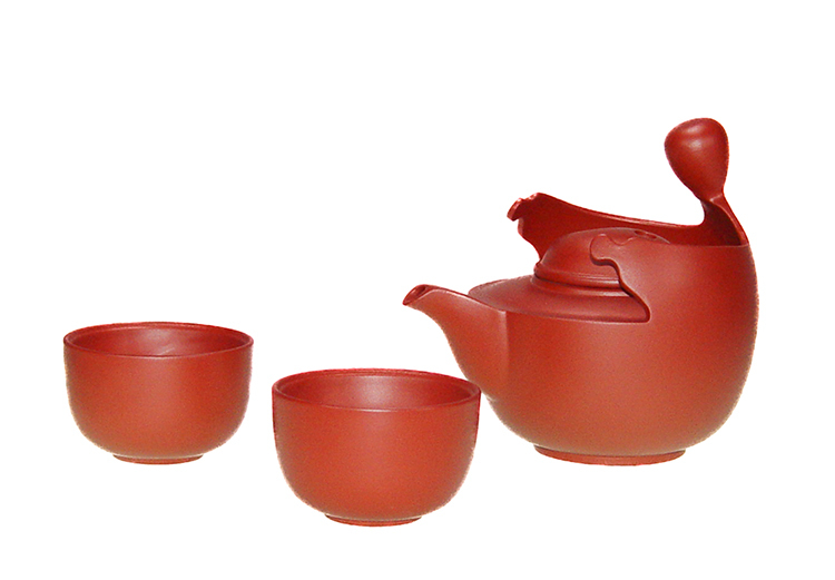 鹿港窯禮品館│紫砂陶-意象茶具組【太極】禮盒