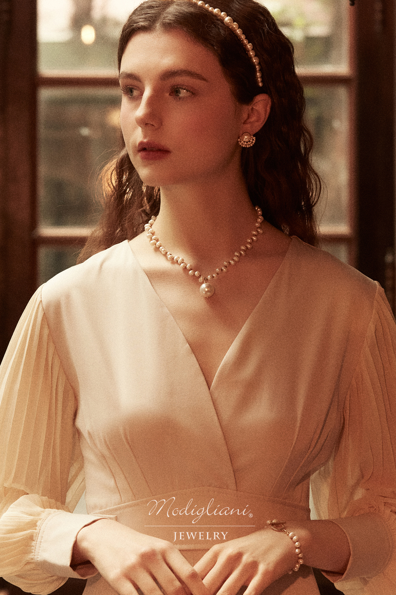 黃銅飾品,黃銅,氣質,百搭,項鍊,天然珍珠,