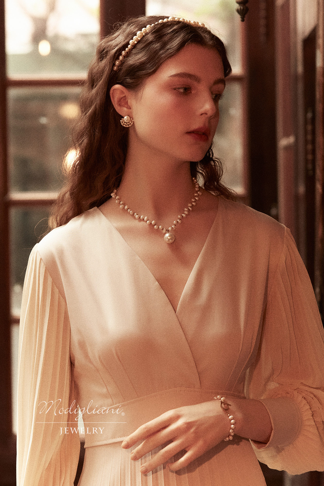 黃銅飾品,黃銅,氣質,百搭,項鍊,天然珍珠,