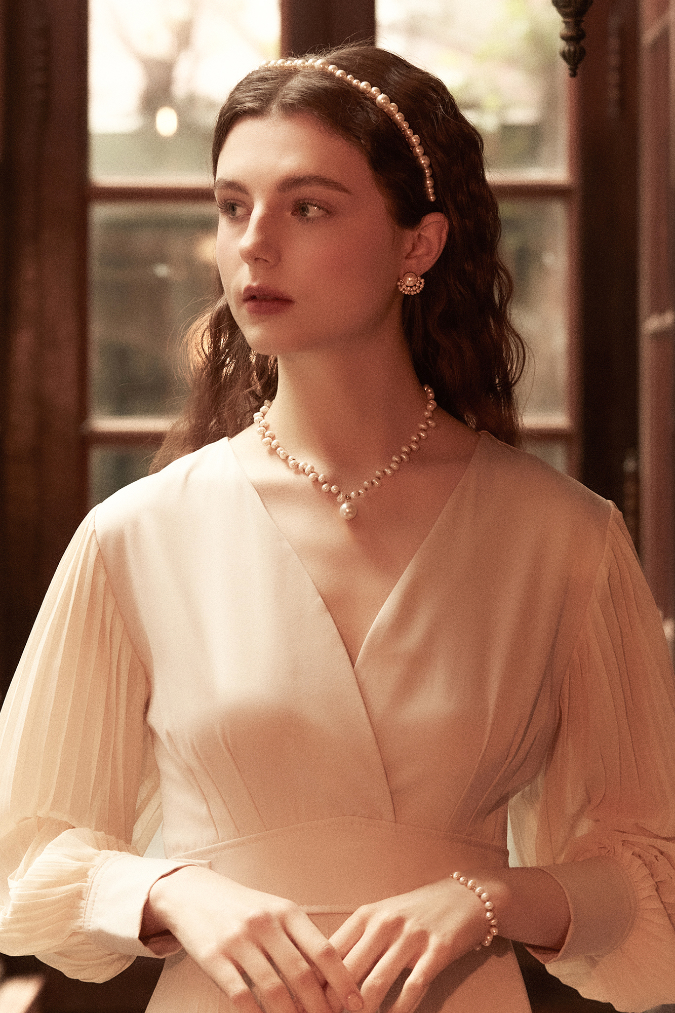 黃銅飾品,黃銅,氣質,百搭,手鍊,天然珍珠,