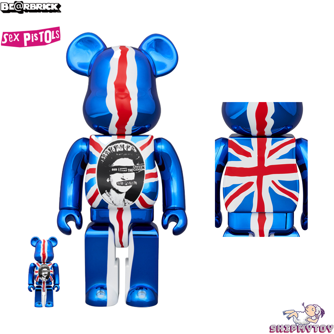 BE@RBRICK Sex Pistols "God Save The Queen" Chrome Ver. 100％ & 400％