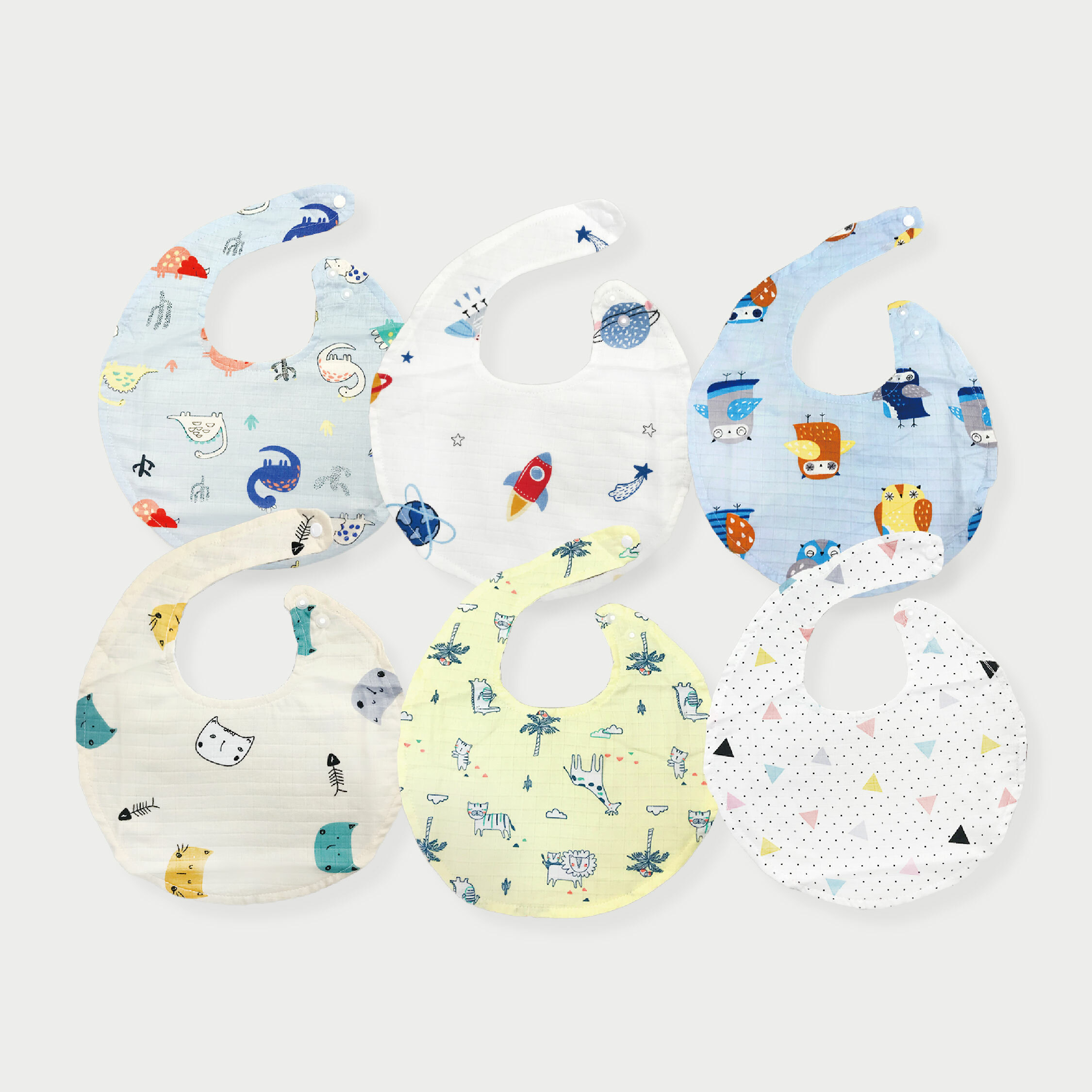 【JB0067】MIT童趣純棉圍兜(二入一組)＊三款