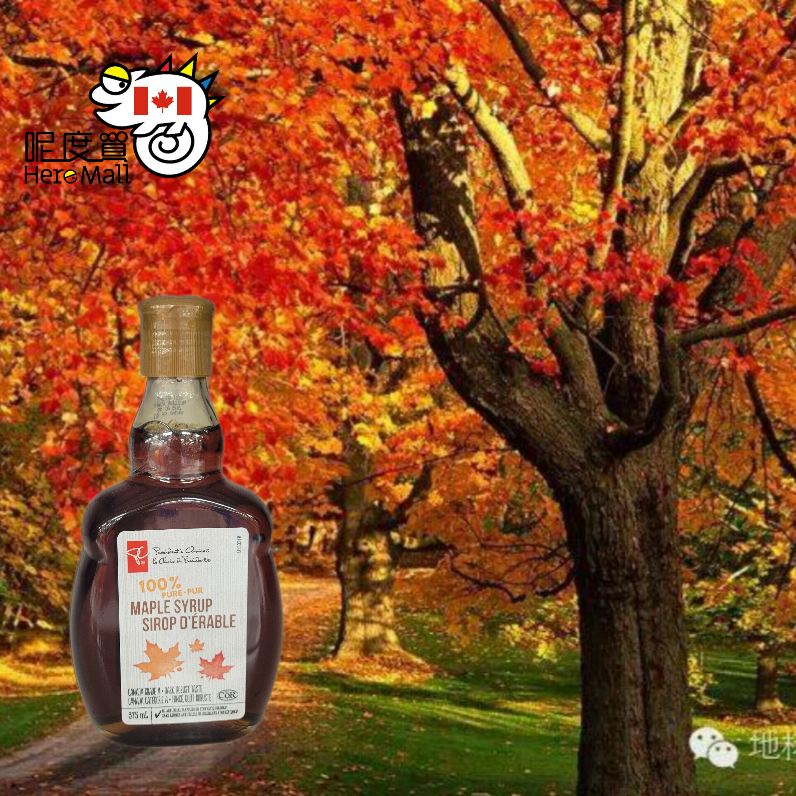 [加拿大直送] President's Choice 100%純楓糖漿 375ml (逢星期日截單,7至10個工作天送貨)