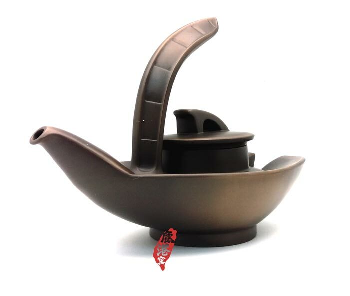 鹿港窯禮品館│紫砂陶-意象茶具組【一帆風順-一壺二杯】禮盒