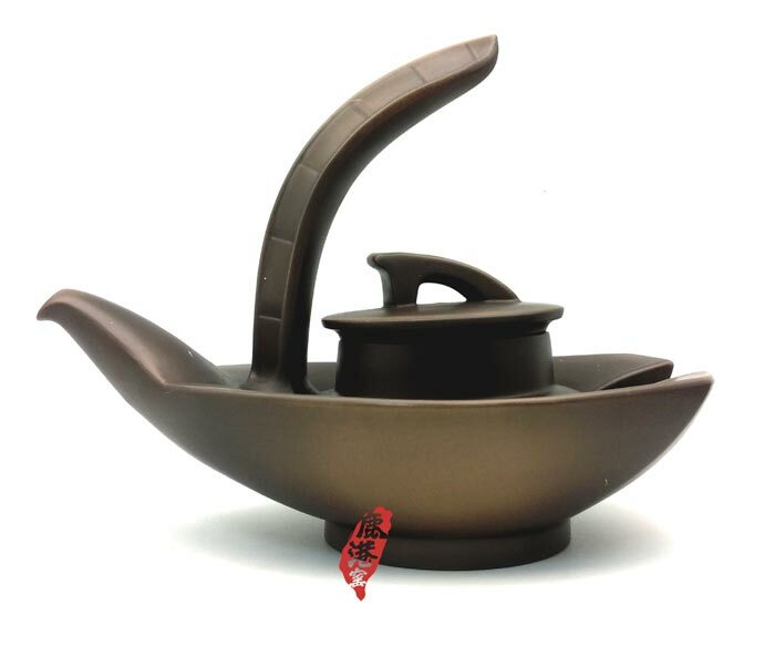 鹿港窯禮品館│紫砂陶-意象茶具組【一帆風順-一壺二杯】禮盒