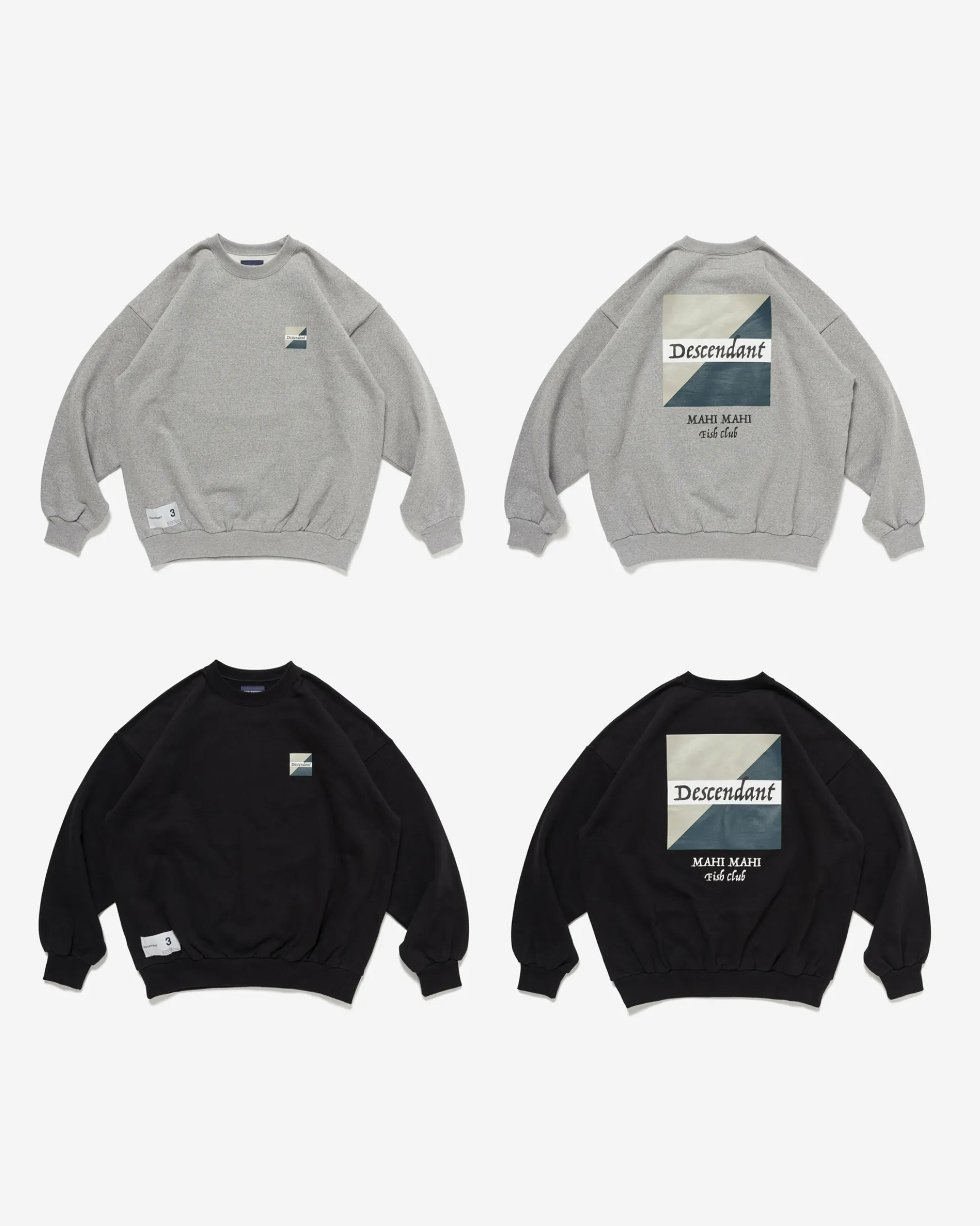 DESCENDANT MAHI MAHI CREWNECK | Black / Gray