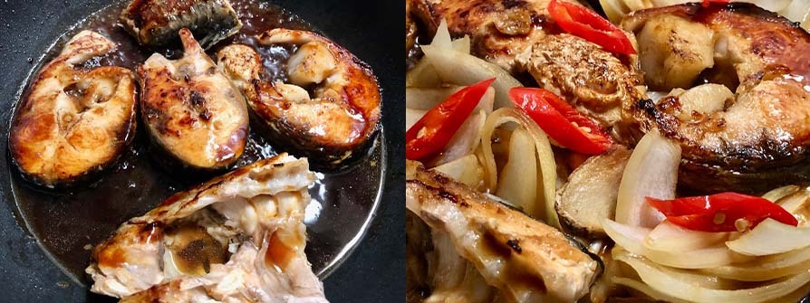 天時莓果-洋蔥燒烏魚-步驟7.8