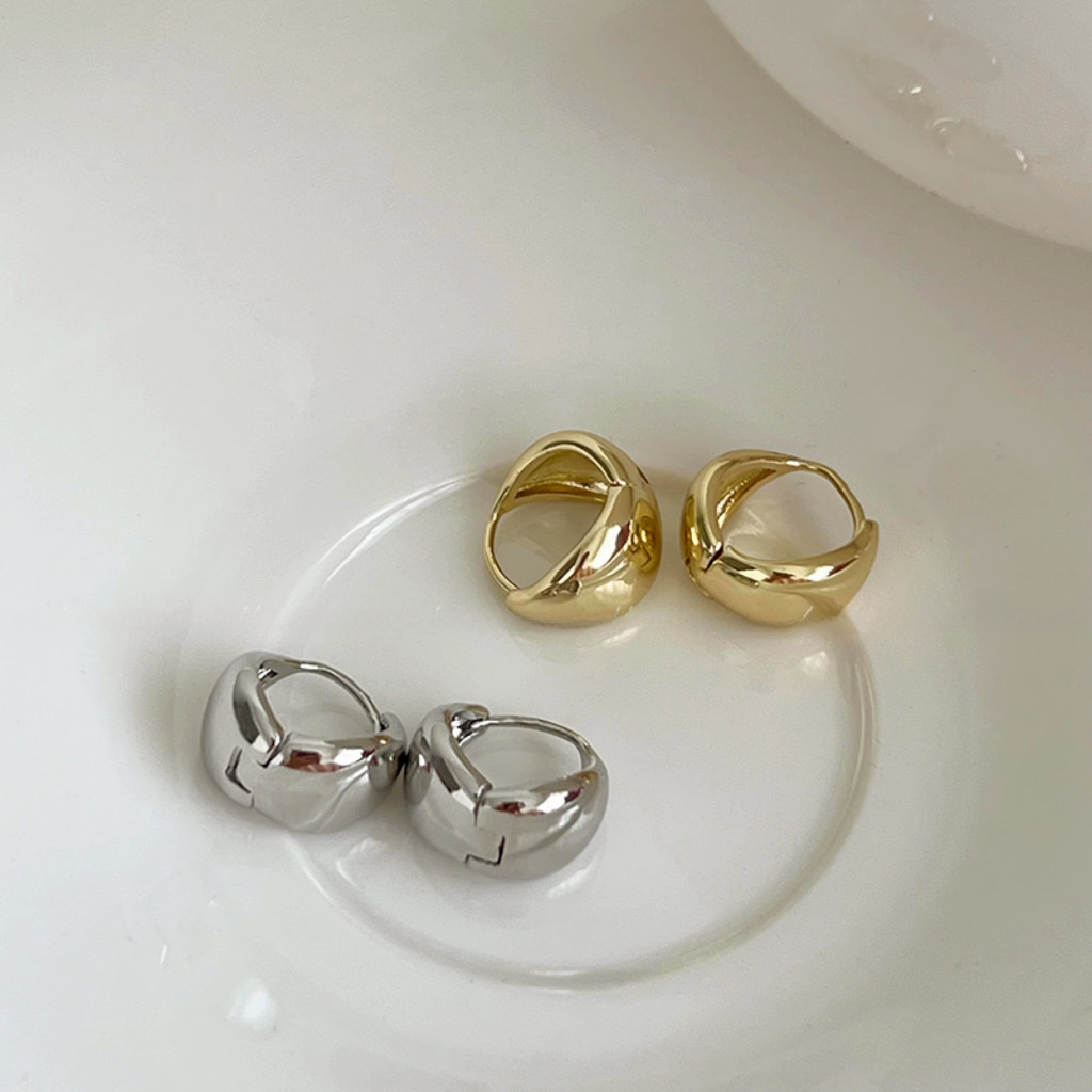 光面水滴 雙面寬耳釦釘