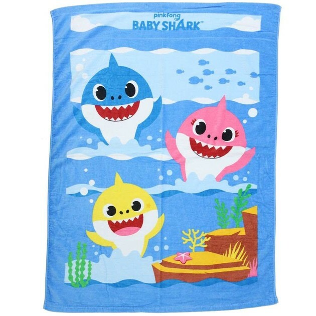 Baby Shark 毛巾毯子 約85×115cm