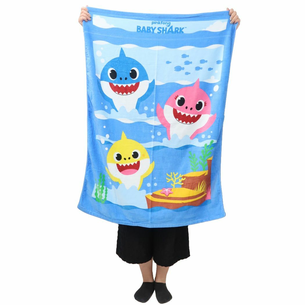 Baby Shark 毛巾毯子 約85×115cm