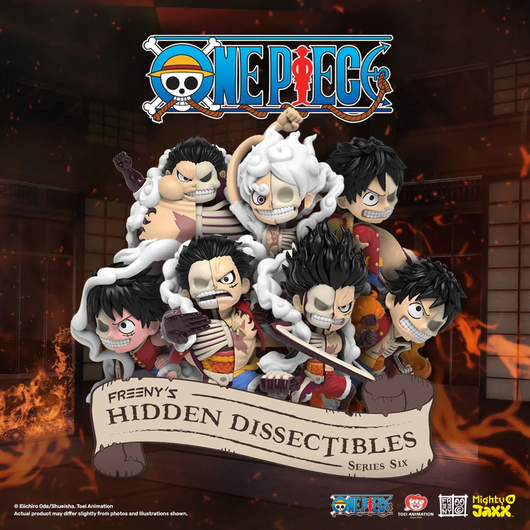 MIGHTY JAXX FREENY'S HIDDEN DISSECTIBLES SERIES SIX : ONE PIECE (LUFFY'S GEARS EDITIONS) 海賊王 盲盒 半解剖公仔 第六彈 魯夫檔位全型態 (單隻)