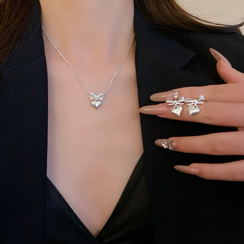 silver銀蝴蝶結心love系列