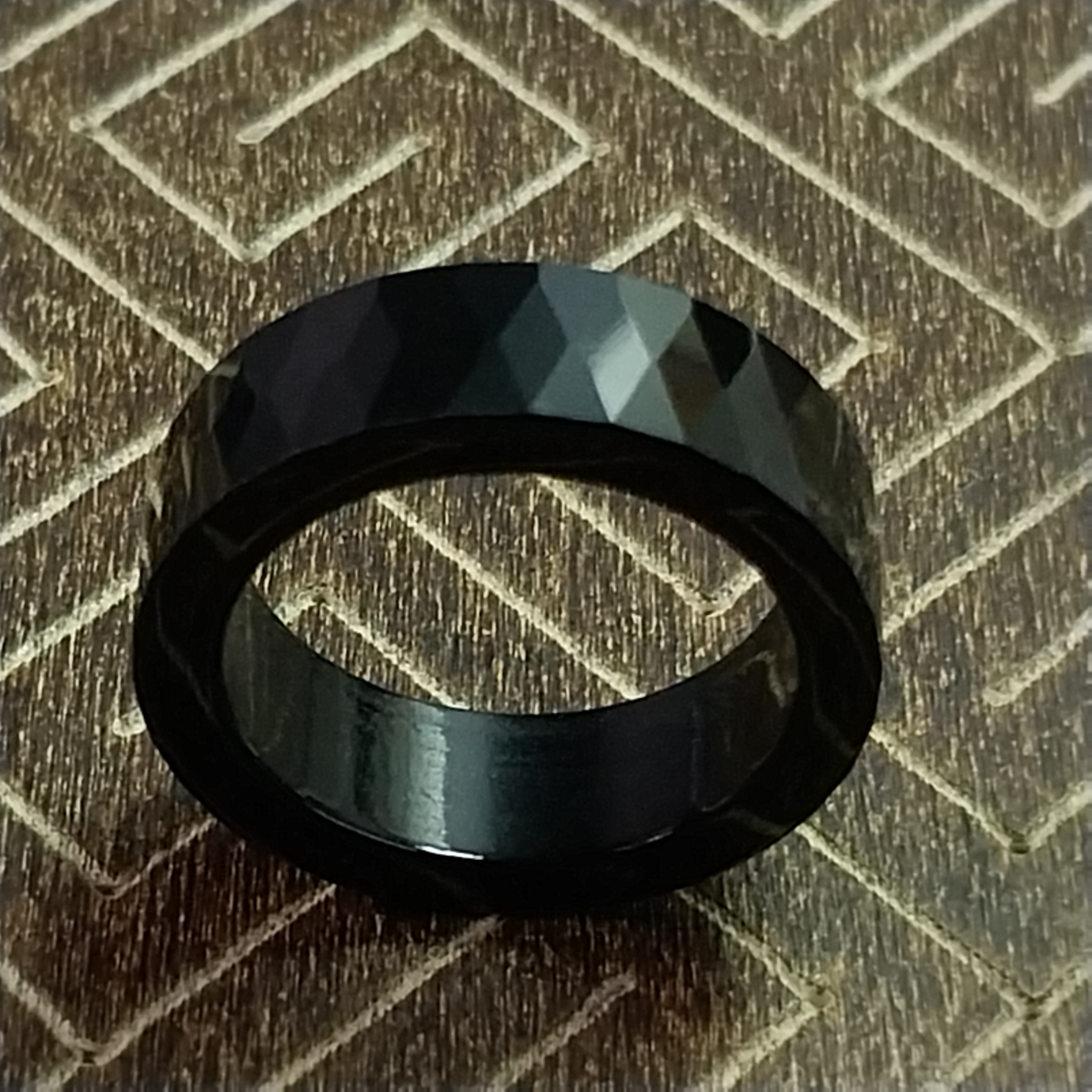 J2318 墨翠鑽石切面指環 (內徑 18.1mm)