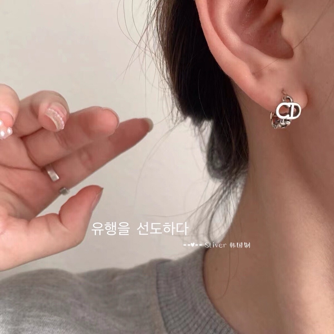 經典CD銀鏈 定製耳釦釘