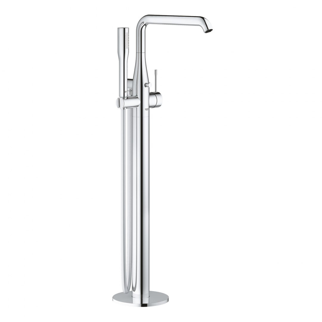 Grohe Essence 鉻 獨立式浴缸龍頭+管線盒