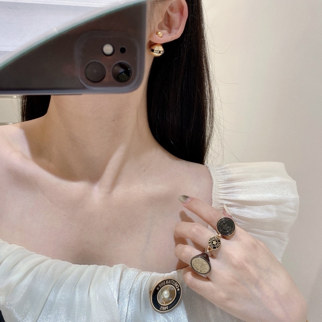 18k經典黑金夢幻珍珠系 定製後扣耳釘