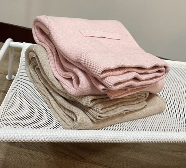 保暖透氣針織顯瘦羊毛褲-兩色實拍