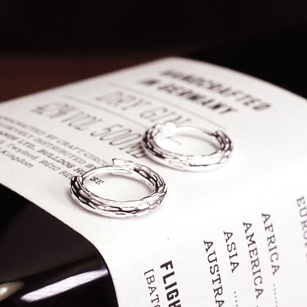 漫步森林 樹紋設計 易扣式 925純銀耳環 女生 男生 中性耳環