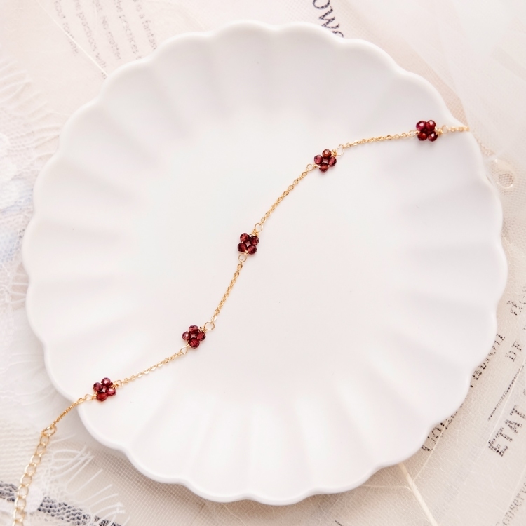 ｜誕生石｜初見花語 · 1月 – 石榴石 – 手鍊