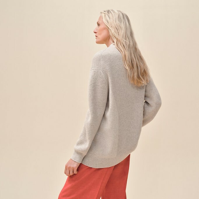 全新,HERMES外套, Cashmere Mid-length Cardigan, 山羊絨中長款開衫, BEIGE色, 36碼, H4E2700D1MV36, #BRAND NEW #香榭站正品 #男女同款