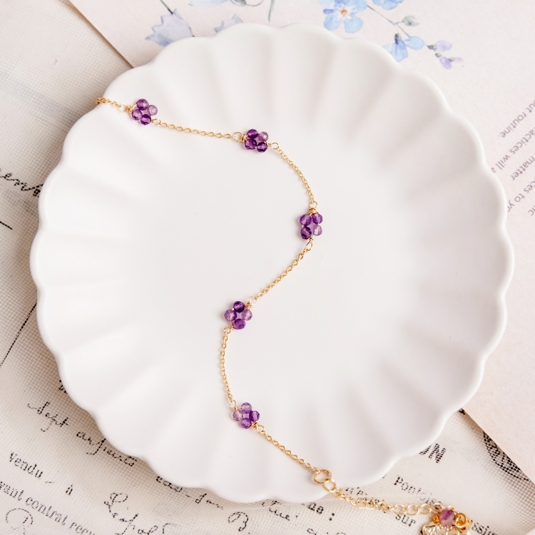 ｜誕生石｜初見花語 · 2月 – 紫水晶 – 手鍊