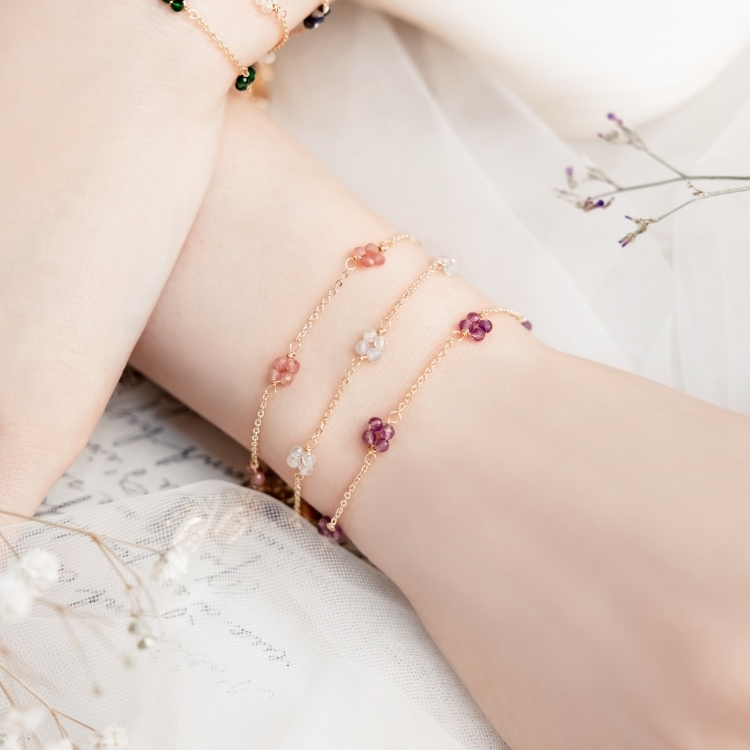 ｜誕生石｜初見花語 · 4月 – 白水晶 – 手鍊