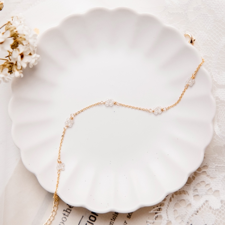 ｜誕生石｜初見花語 · 4月 – 白水晶 – 手鍊