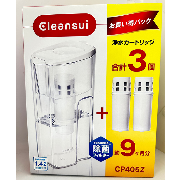 三菱 - 【1+2個濾芯】(CP405Z / CP405Z-WT) Cleansui壺型淨水器