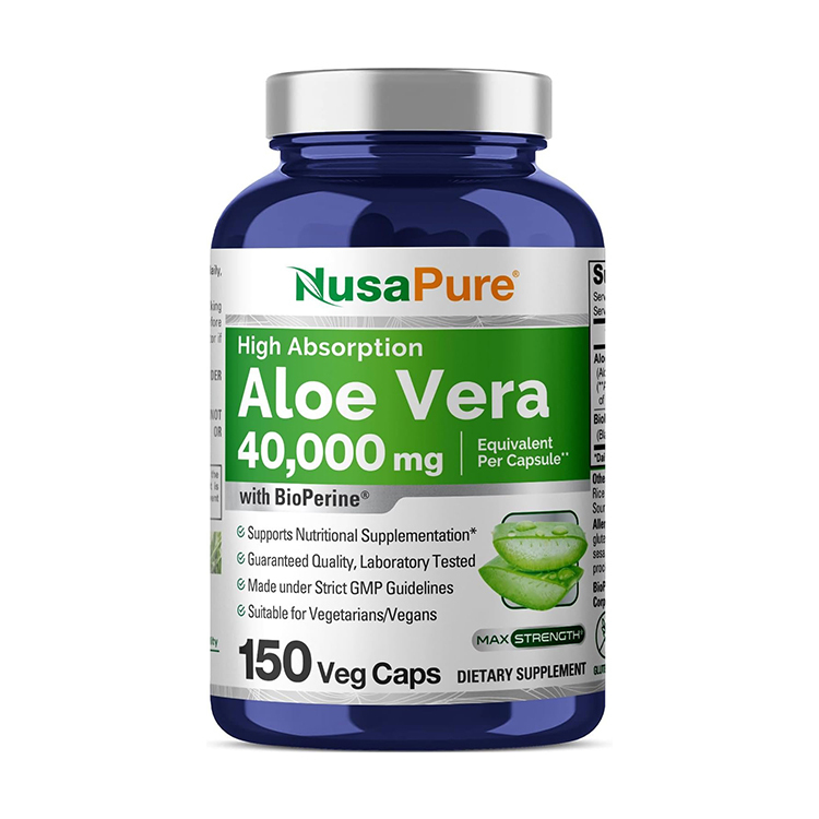 Nusapure Aloe Vera 40,000mg ,150 Veg Capsules