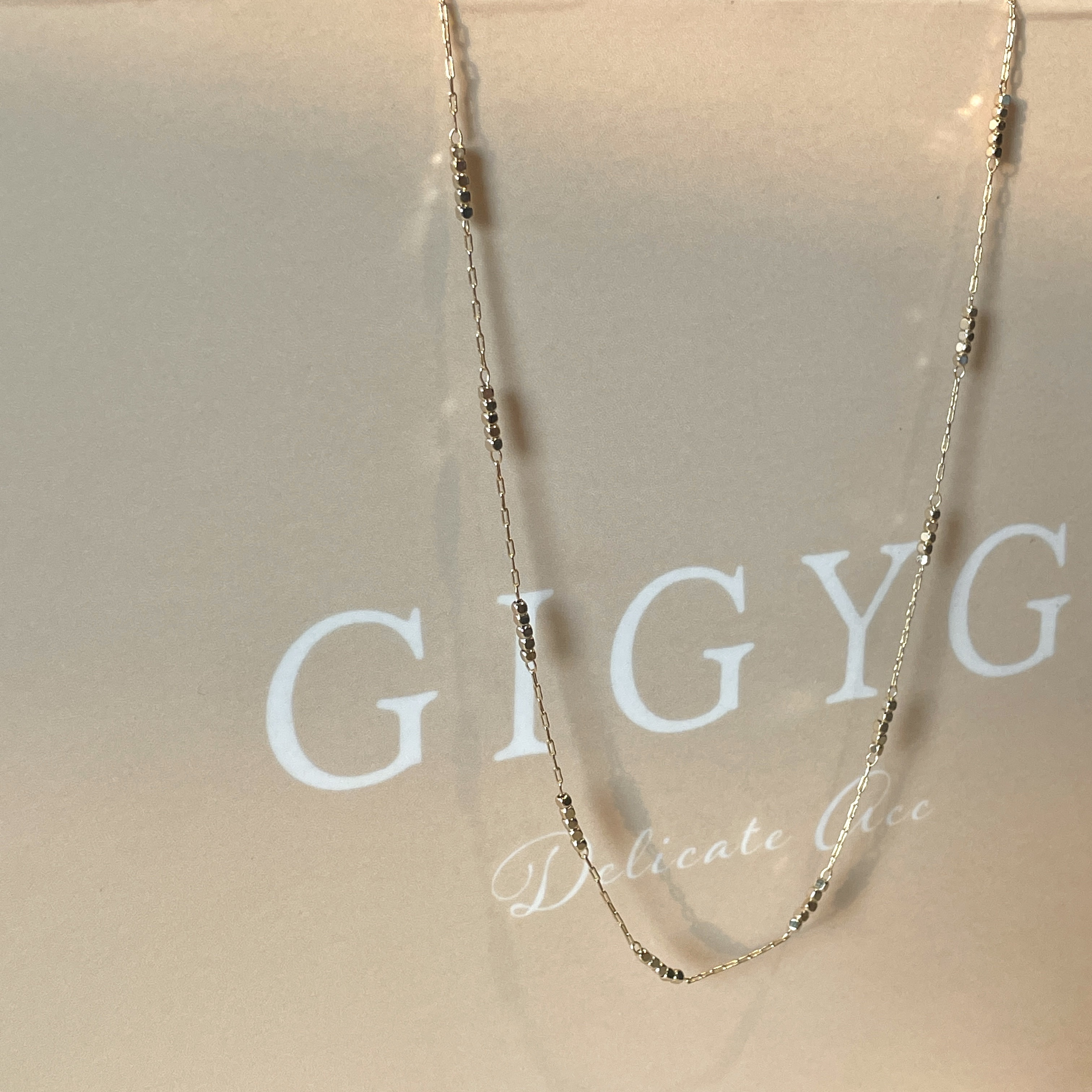 氛圍鬆弛感必須 碎金銀子一體細項鍊