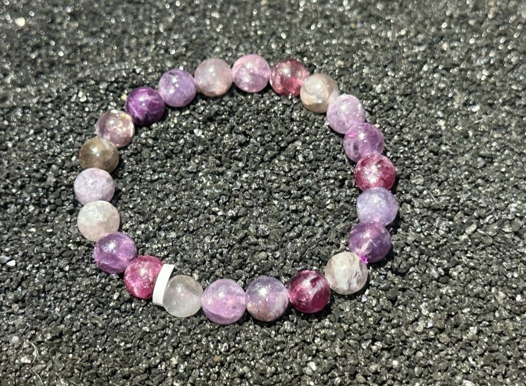 🔮能量水晶🔮 彩鋰雲母手串 (T3/564)