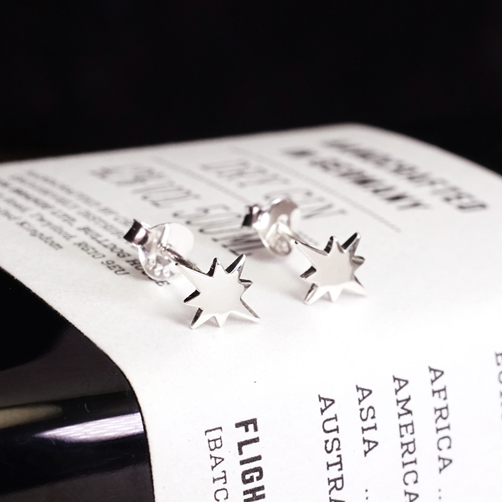 星輝 針式耳環 925純銀耳環 女生 男生 中性耳環
