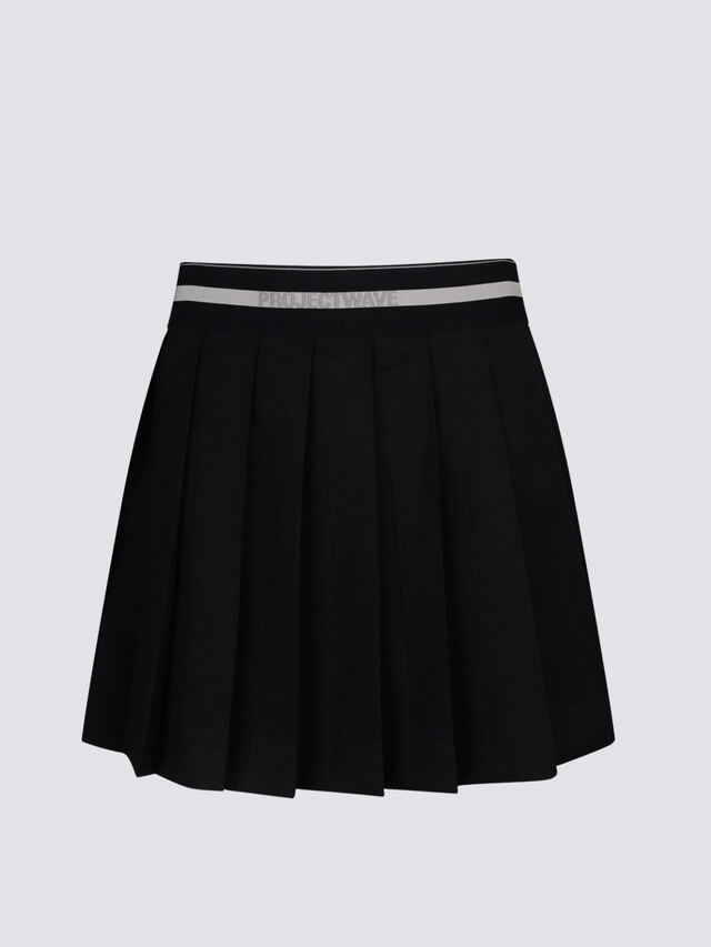 [PROJECT WAVE] LOGO BANDED PLEATS SKIRT