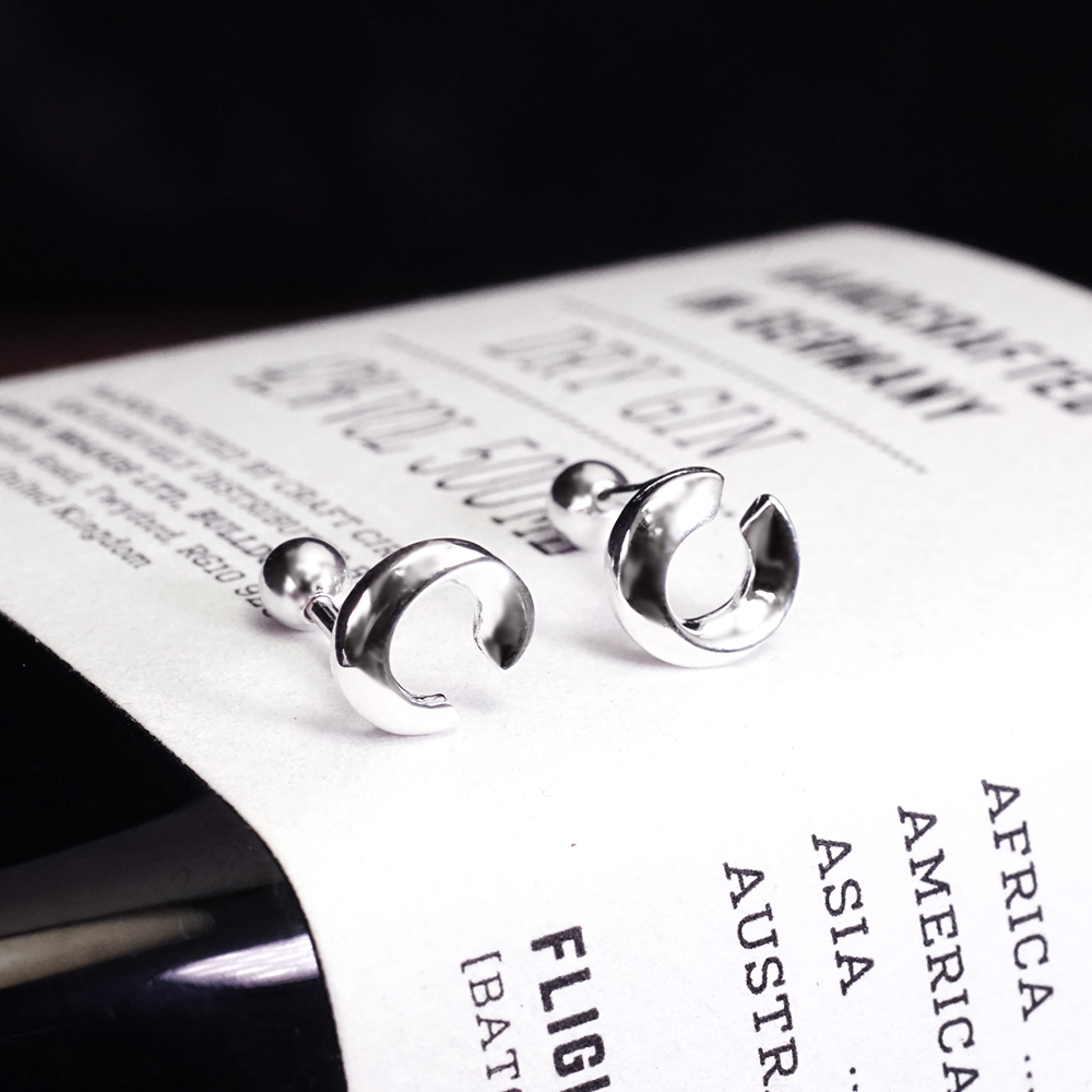 心的出口 轉珠耳環 925純銀耳環 女生 男生 中性耳環 鎖珠耳環