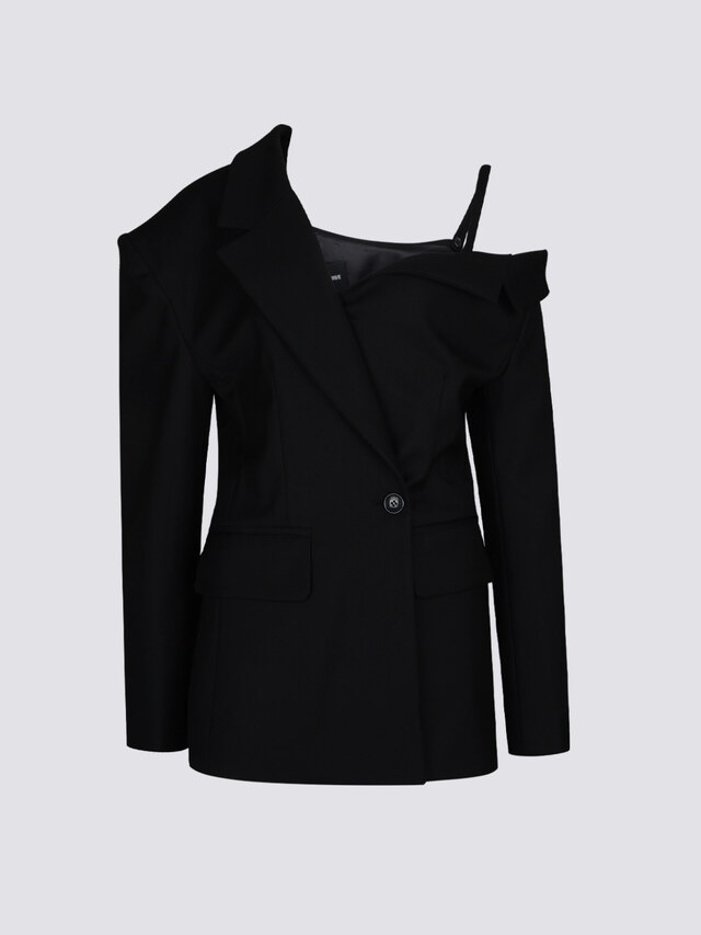 [PROJECT WAVE] UNBALANCE OFF-SHOULDER JACKET