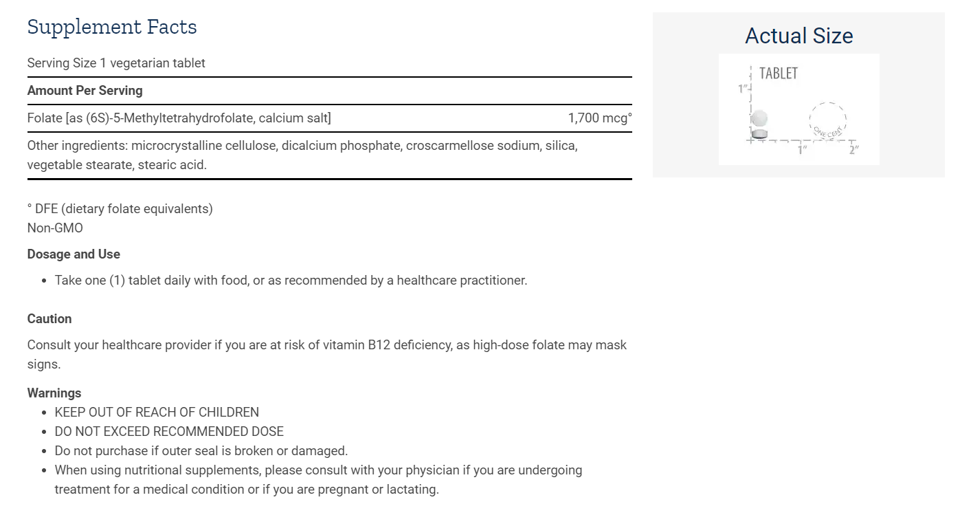 [預購] 生物活性葉酸 1700微克 100粒 Life Extension Optimized Folate