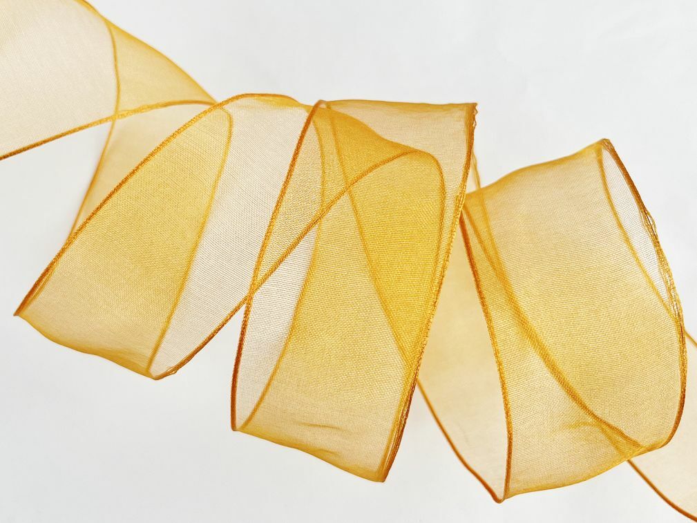 光澤塑形網紗/38mm雙邊細金屬絲/日本同步