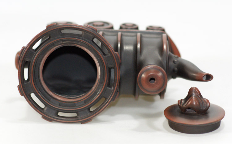 鹿港窯禮品館│紫砂陶-意象茶具組【阿里山小火車】一壺二杯 禮盒