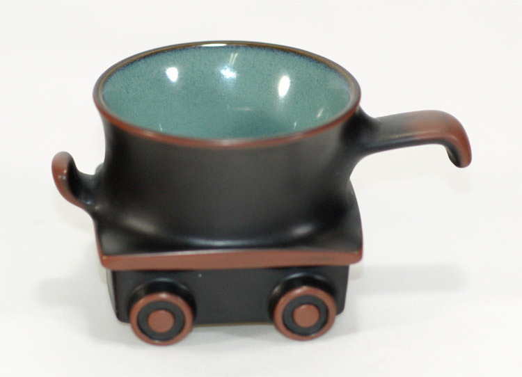 鹿港窯禮品館│紫砂陶-意象茶具組【阿里山小火車】一壺二杯 禮盒