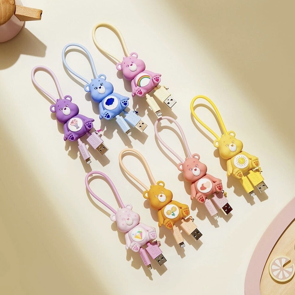 🇯🇵 CARE BEARS 彩虹熊 充電線 Type-C 數據線 iphone線 盲盒 / 現貨+預購