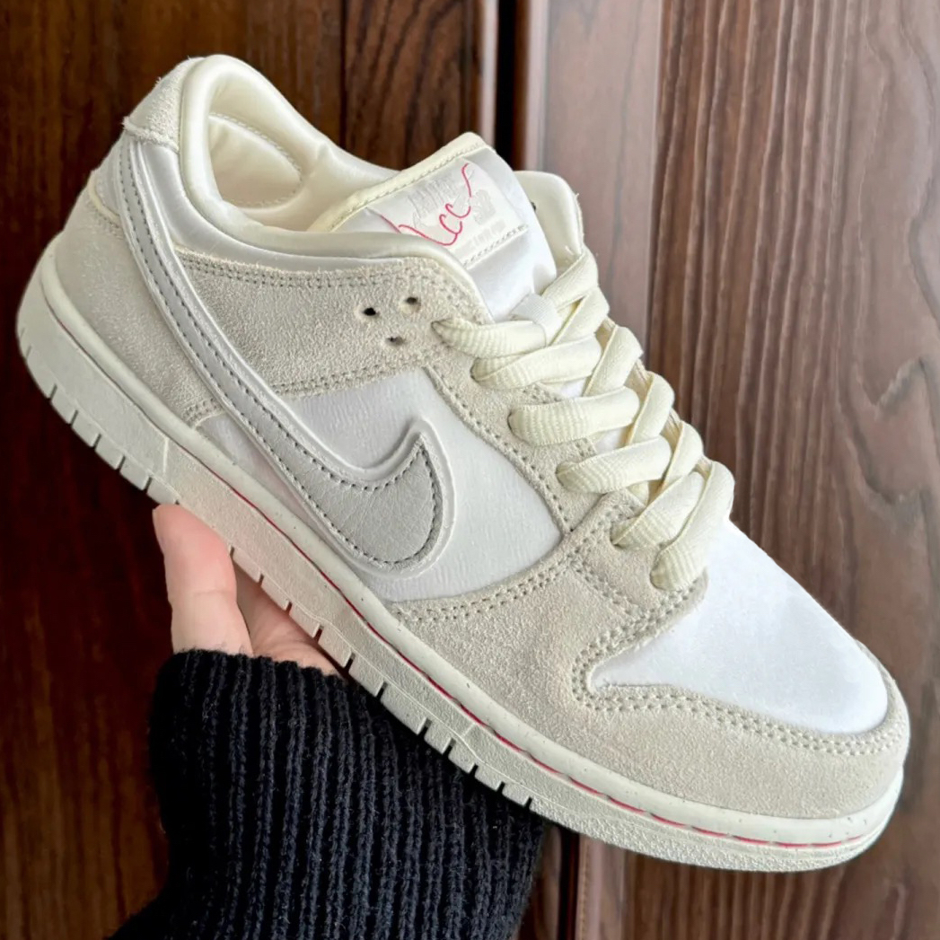 NIKE DUNK LOW 情人節 奶杏 灰勾 柔灰 淺灰 米色 奶油色 麂皮 復古 男鞋 FZ5654-100 / 預購