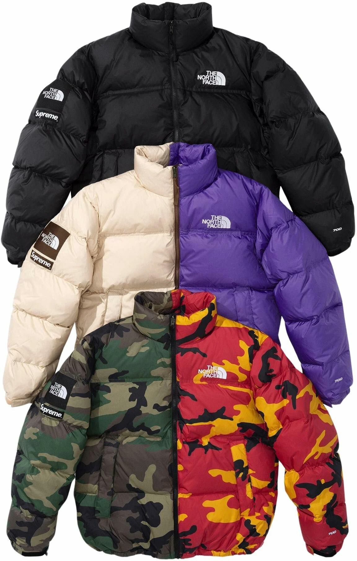 Supreme x The North Face Split Nuptse Jacket (3Colors)