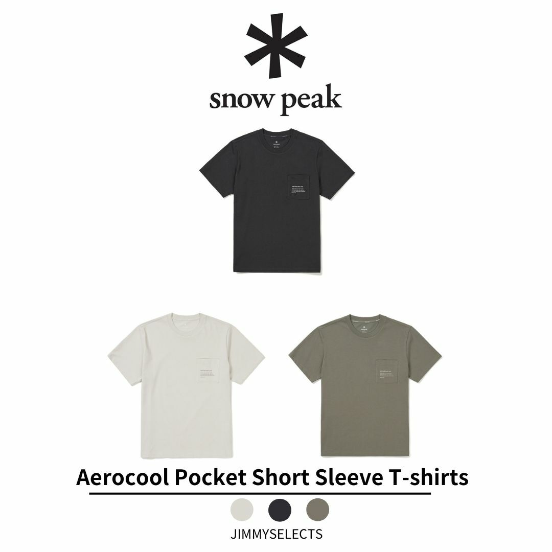 Snow Peak 雪諾必克 Aerocool文字標 口袋 短袖 短T S24MMFTS76