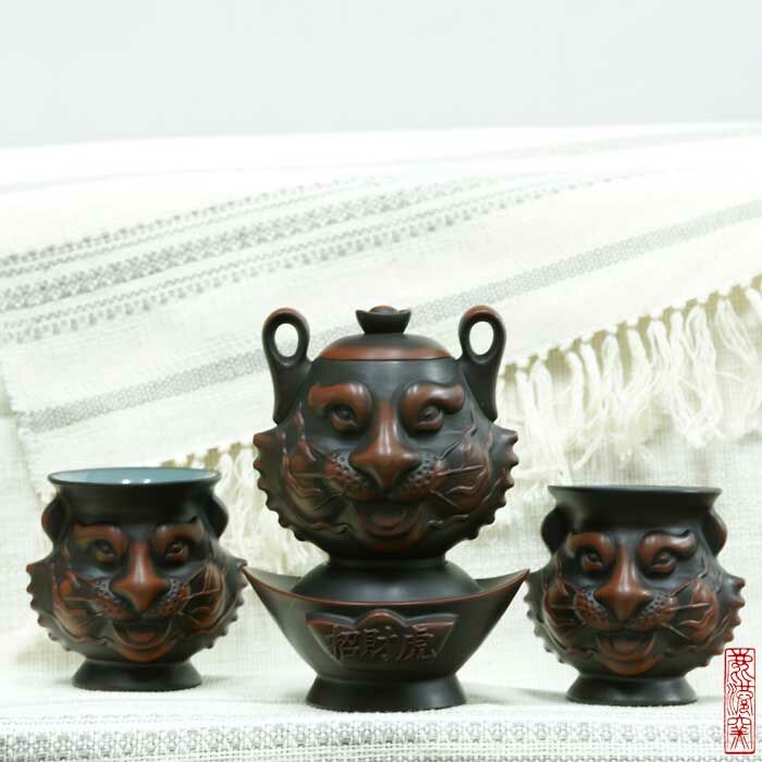 紫砂陶茶具組｜意象玄機招財壺禮盒 聚財開運收藏送禮首選