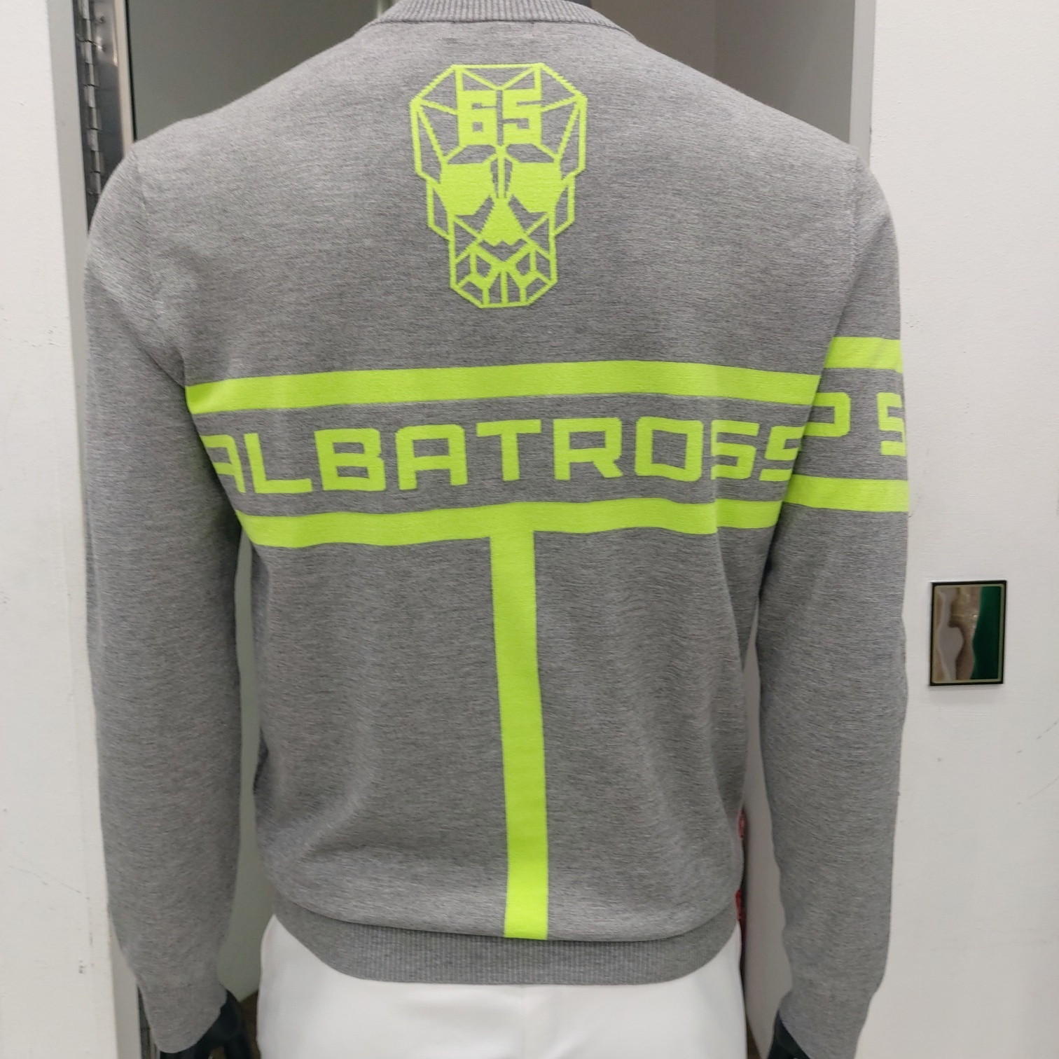 男款 401M 韓國Passardi Golf/ 時尚印花Skull 骷顱柔軟針織衫長袖/高爾夫球衣