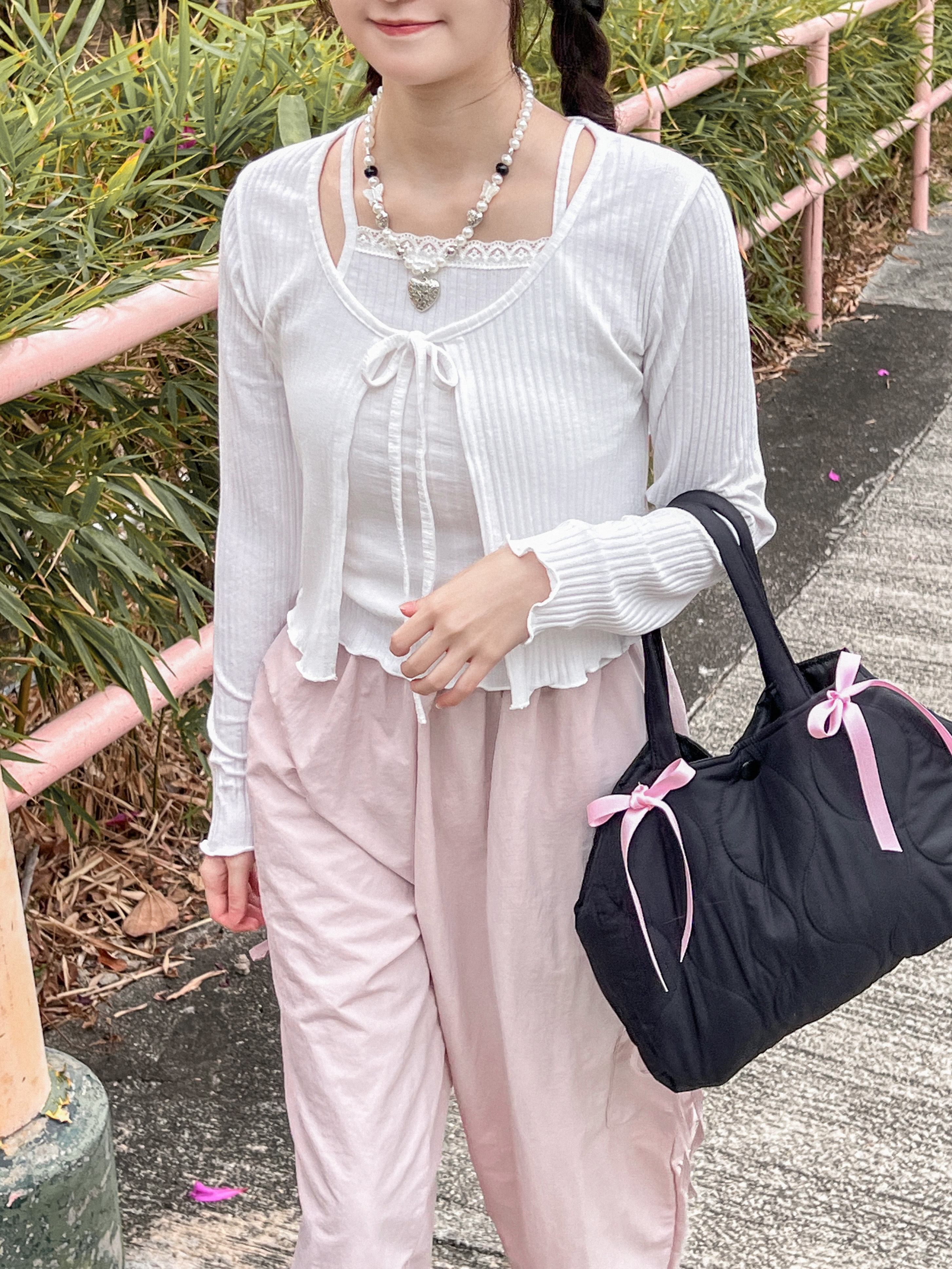 Girlish Laciness Top Set