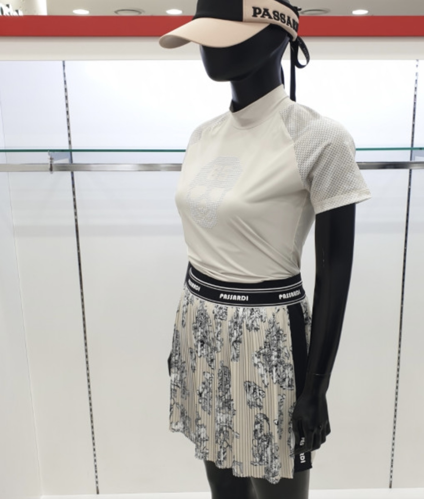 女 303M 韓國Passardi 高球品牌正品折扣/春夏新款 時尚不退流行骷髏skull印花 短袖T恤/高爾夫球衣