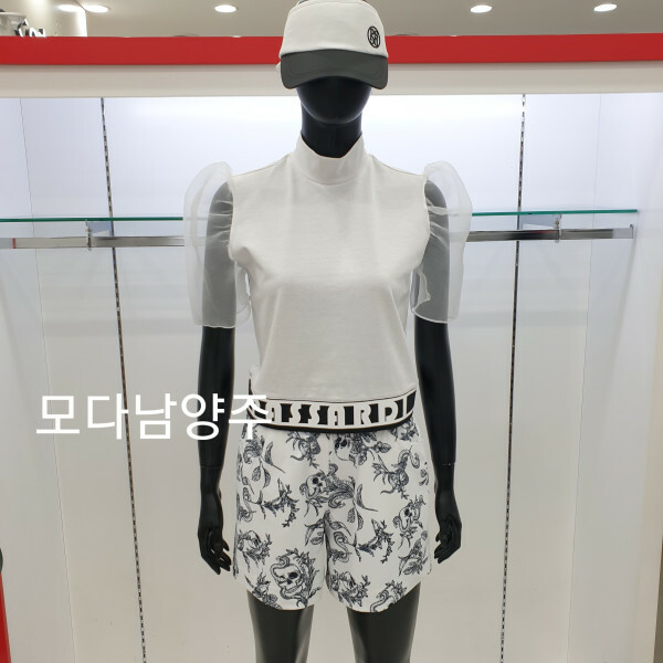 女 303M 韓國Passardi 高球品牌正品/春夏新款 時尚法式風格泡泡袖短袖T恤/高爾夫球衣