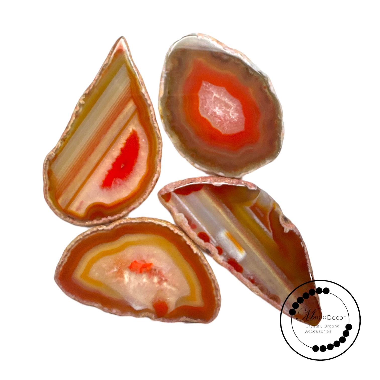 261003 - C76 橙紅色瑪瑙切片1塊