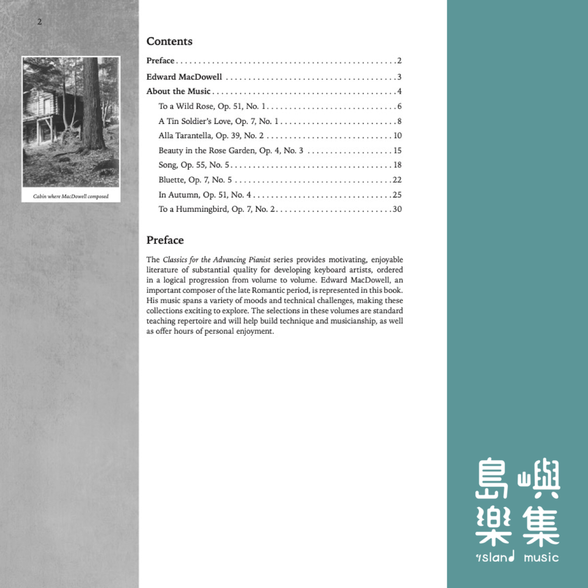 Classics for the Advancing Pianist: Edward MacDowell, Book 1